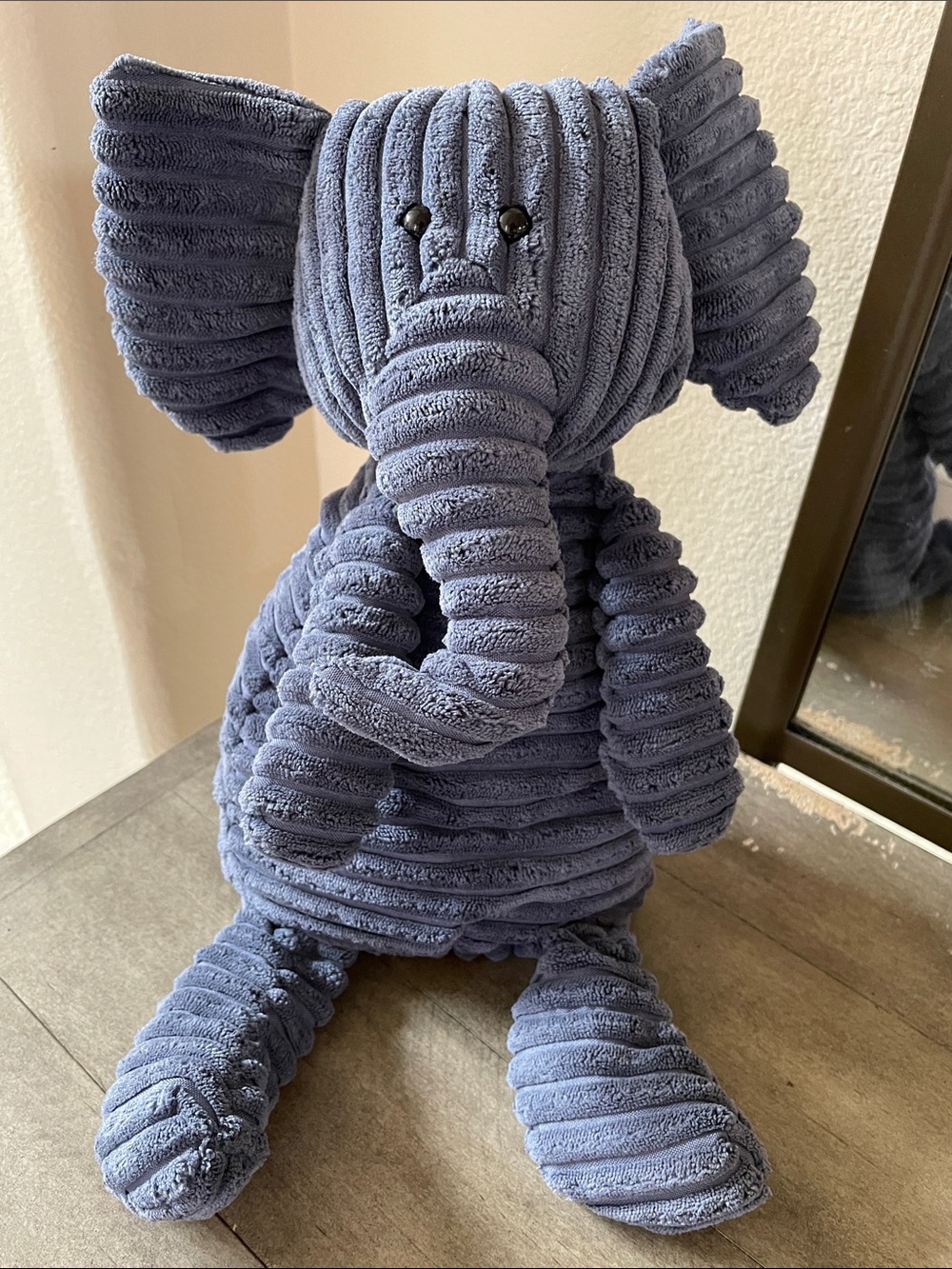 Jellycat Cordy Roy Corduroy Plush Elephant Stuffed Animal - Slate Blue